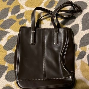 Gently used small chocolate Coach tote